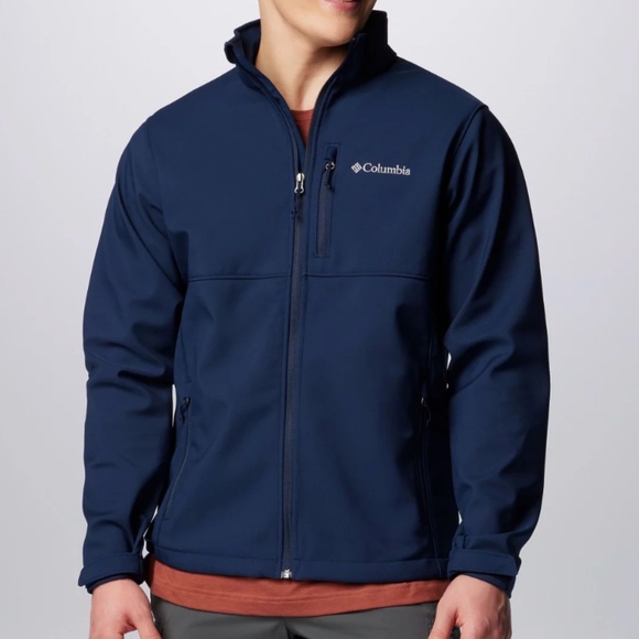 Columbia Men’s Ascender Softshell Jacket in Navy Blue Size Small - Picture 1 of 10
